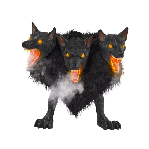 2 Ft 7 In Cerberus Three Headed Dog Animatronic
