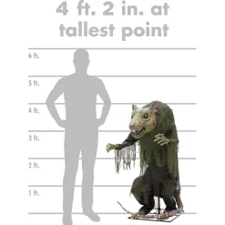 4 Ft 2 In Mutant Sewer Rat Animatronic