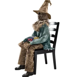 4 Ft 6 In Scary Sitting Scarecrow Animatronic