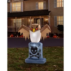 4.5 Ft. Owl Tombstone Light-Up Inflatable Decoration