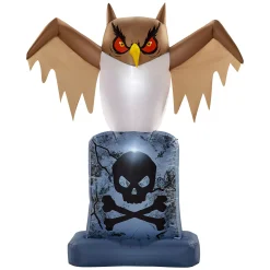 4.5 Ft. Owl Tombstone Light-Up Inflatable Decoration
