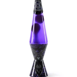 14.5 Inch Black and Purple Baphomet Pentagram Lava Lamp