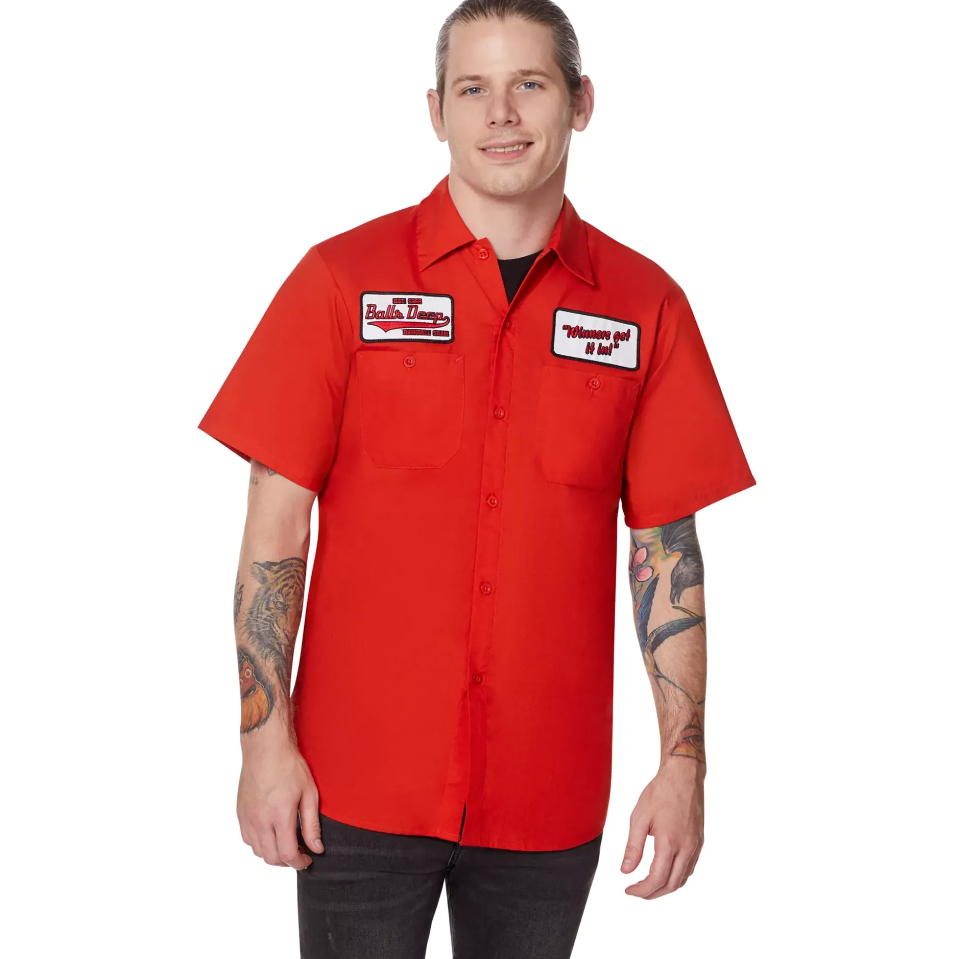 Adult Balls Deep Plus Size Work Shirt