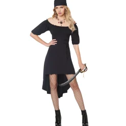 Adult Black Peasant Dress