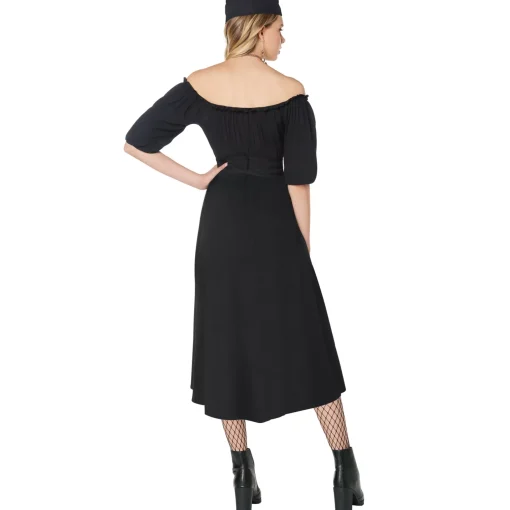 Adult Black Peasant Dress