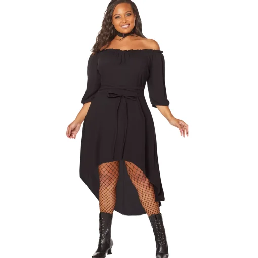 Adult Black Peasant Dress
