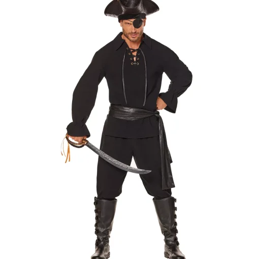 Adult Black Pirate Shirt
