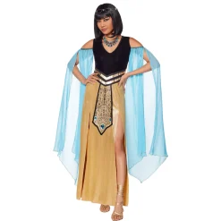 Adult Blue and Gold Egyptian Queen Costume
