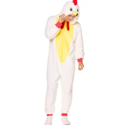 Adult Chicken Jumpsuit Costume