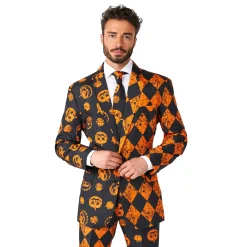 Adult Distressed Pumpkin Party Suit