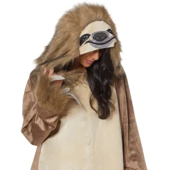 Adult Faux Fur Sloth Jumpsuit