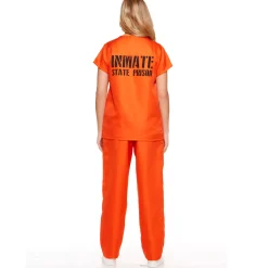 Adult Got Busted Orange Prisoner Costume