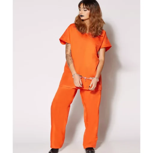 Adult Got Busted Orange Prisoner Costume