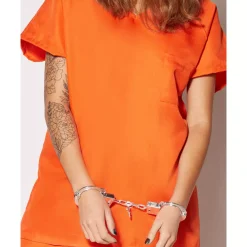 Adult Got Busted Orange Prisoner Costume