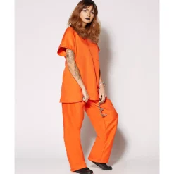 Adult Got Busted Orange Prisoner Costume