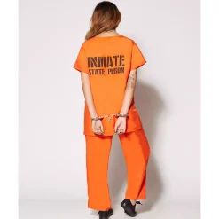 Adult Got Busted Orange Prisoner Costume