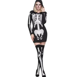 Adult Hooded Holographic Skeleton Costume