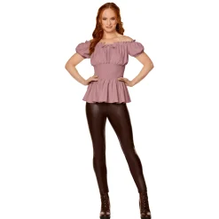 Adult Mauve Peasant Top