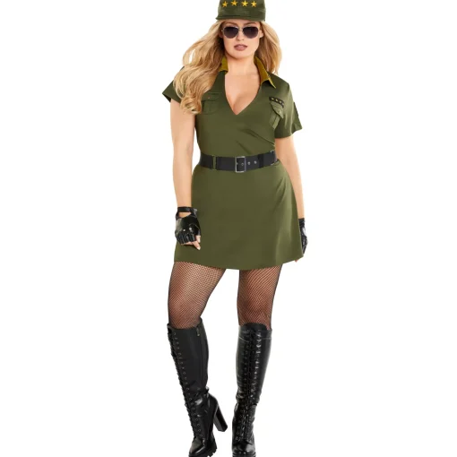 Adult Military Wrap Dress Costume