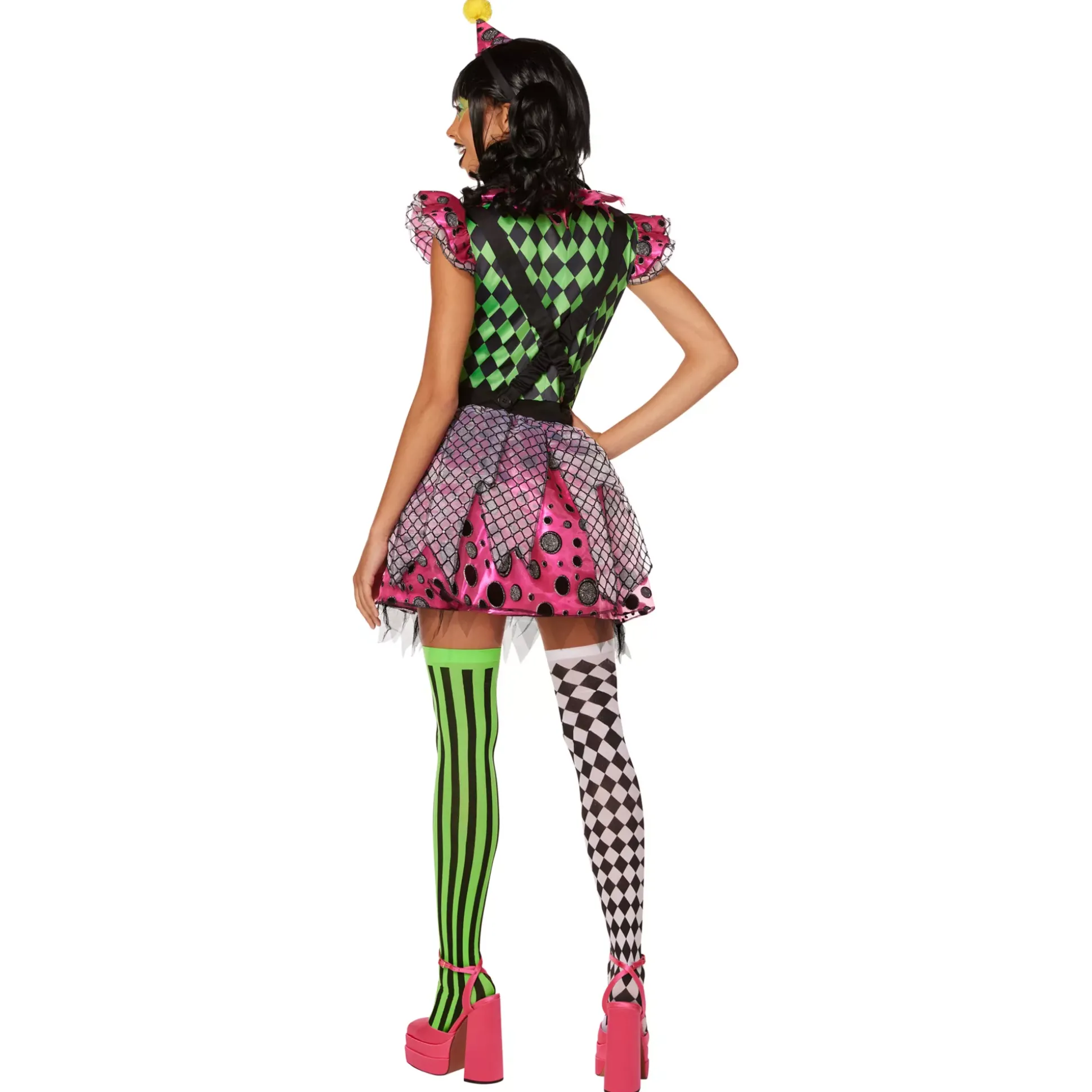 Adult Neon Clown Costume