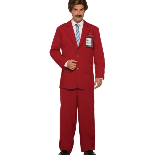 Adult Ron Burgundy Suit Costume - Anchorman