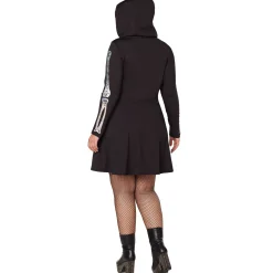 Adult Skeleton Hooded Plus Size Dress