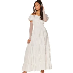 Adult White Peasant Dress