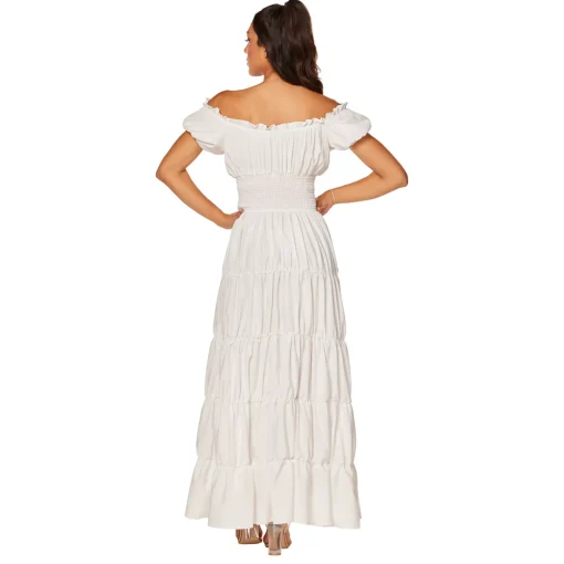 Adult White Peasant Dress