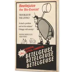 Advertisement Beetlejuice Sign