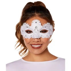 Angel White Lace Eye Half Mask