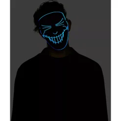 Black and Blue EL Wire Half Mask