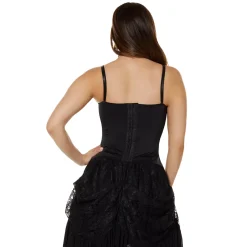Black Beaded Lace Corset