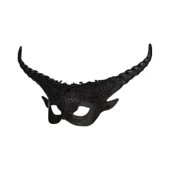 Black Horned Masquerade Eye Mask