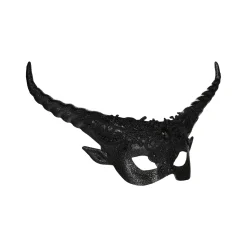 Black Horned Masquerade Eye Mask