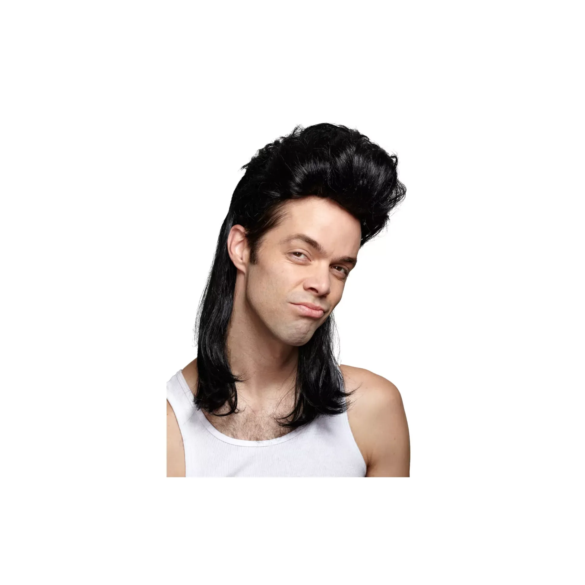 Black Mullet Wig