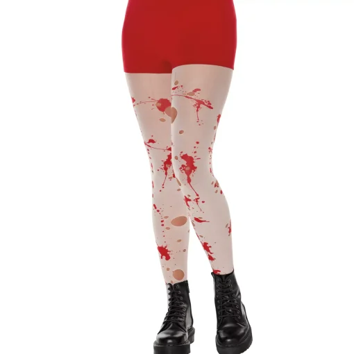 Blood Splatter White Tights
