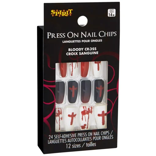 Bloody Cross Press On Nails