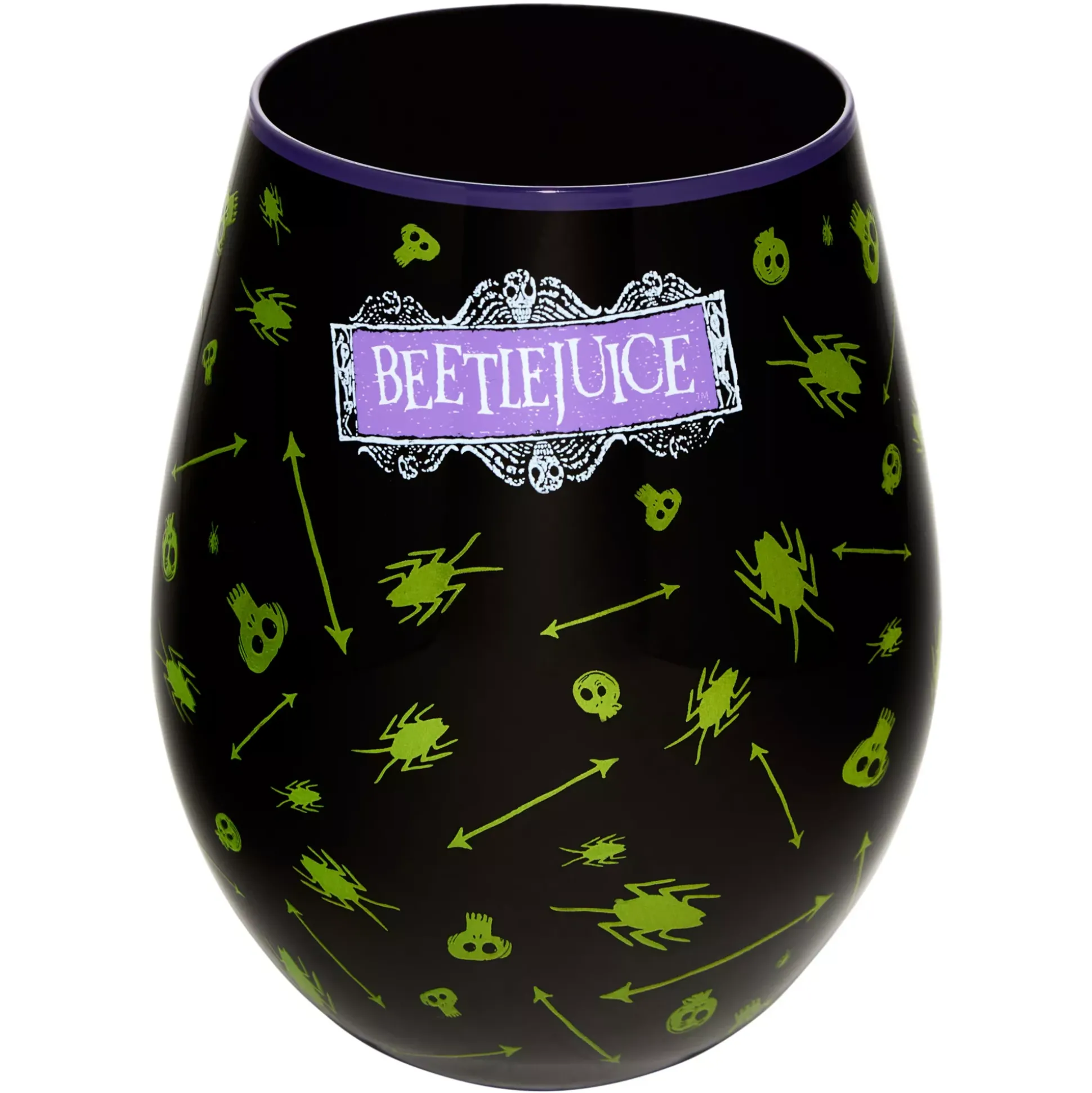 Bug Print Stemless Glass - Beetlejuice