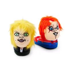 Chucky and Tiffany Plush Slippers  - Chucky