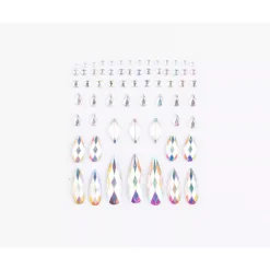 Clear Press On Gem Stones 65 Piece Set