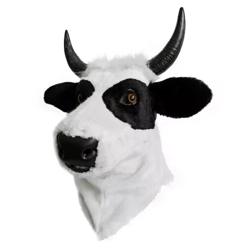 Cow Moving Mouth Full Mask