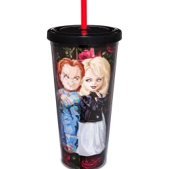 Crazy In Love Chucky and Tiffany Cup with Straw - 20 oz.