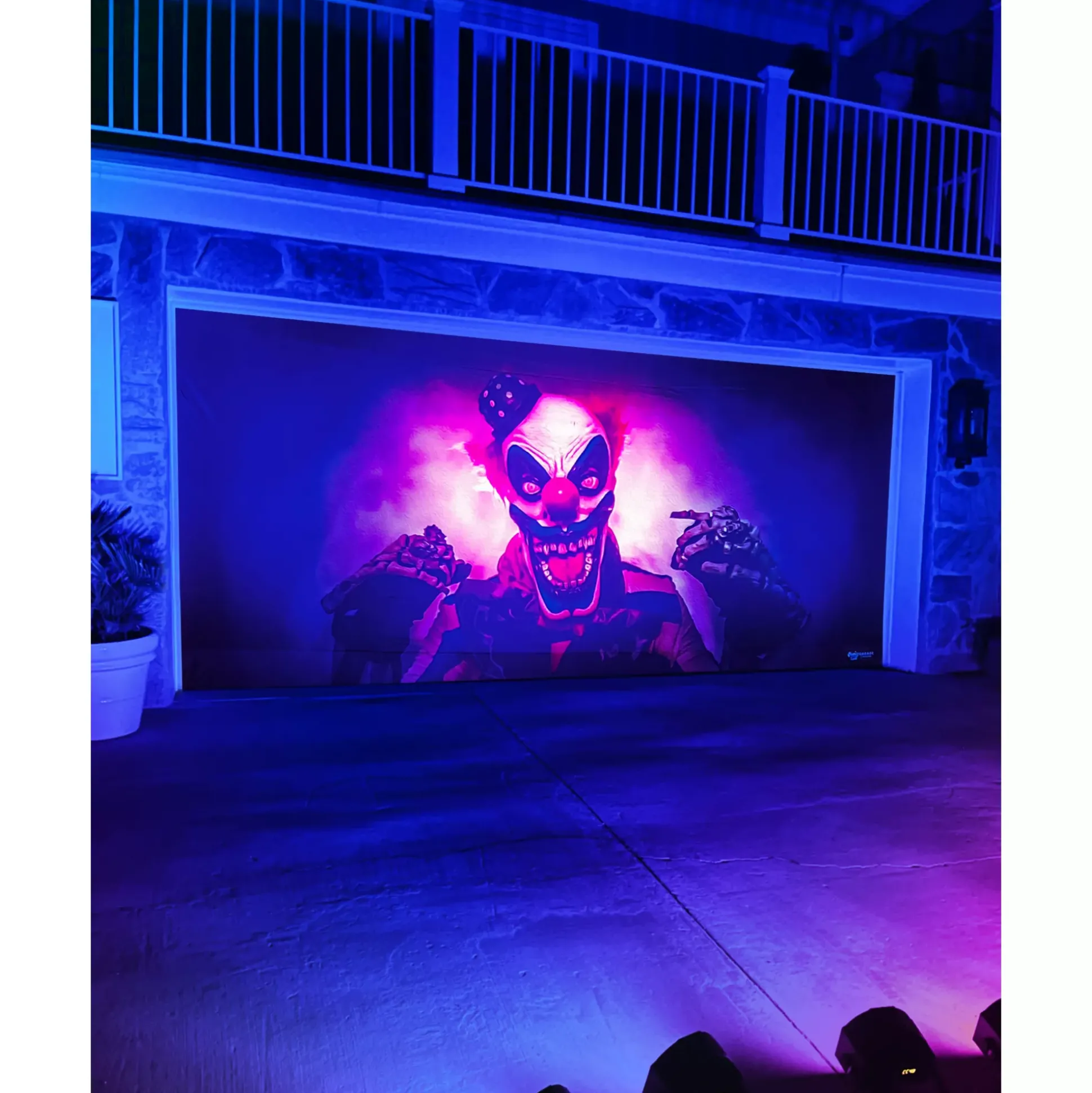 Creepy Carney Garage Double Door Cover