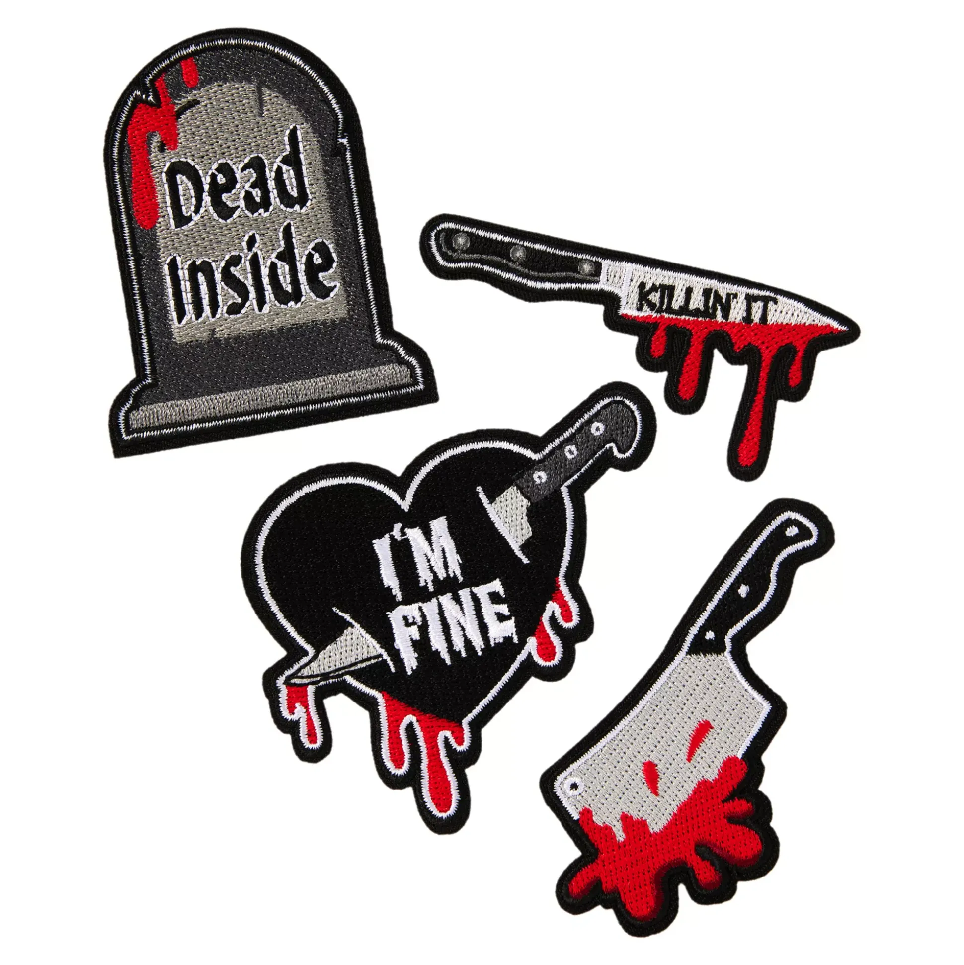 Dead Inside Bloody Patch Set - 4 Pack