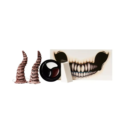 Demon Skull Tattoo and Horns Kit