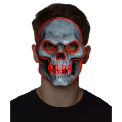 Doom EL Wire Light-Up Skeleton Half Mask