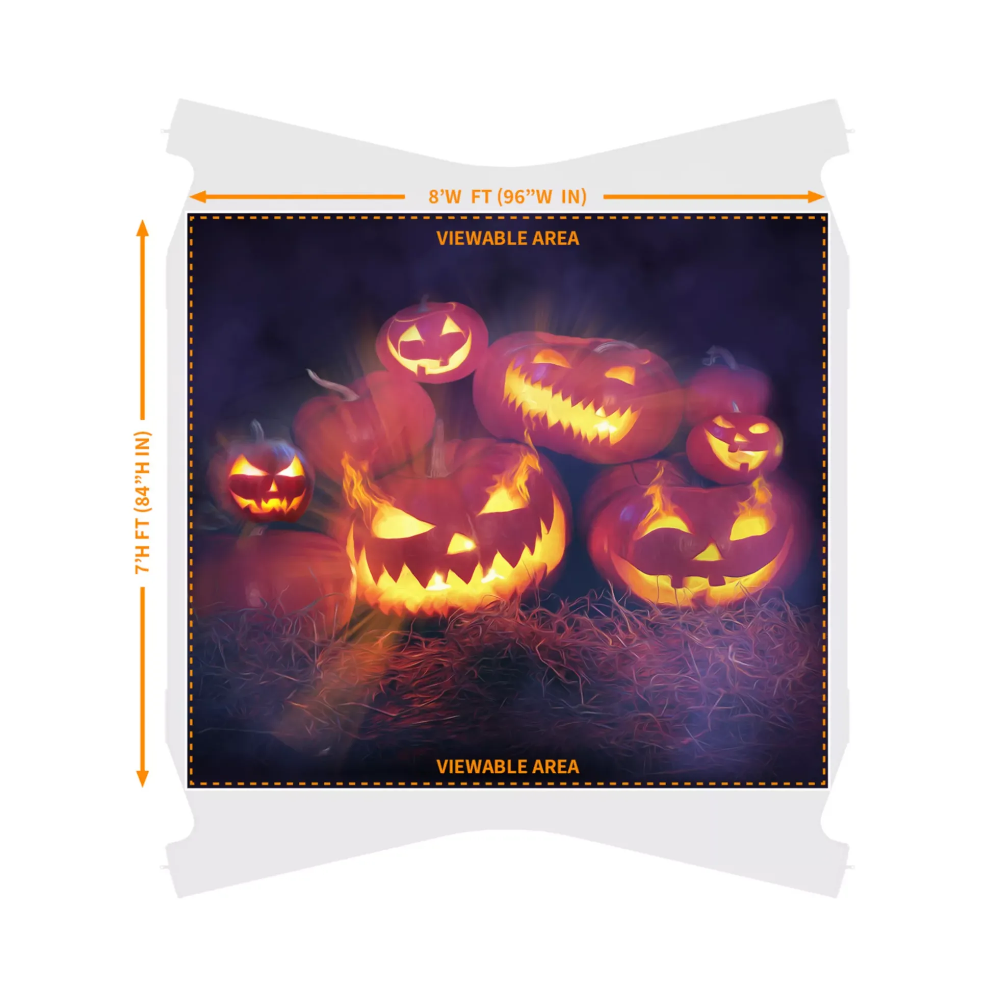 Evil Pumpkins Garage Single Door Cover
