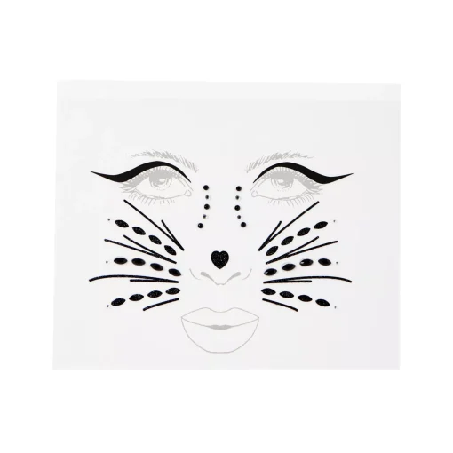 Gemstone Cat Face Decals