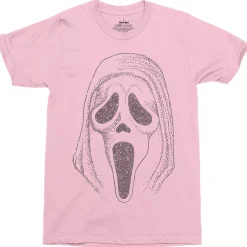 Ghost Face Pink Rhinestone T Shirt