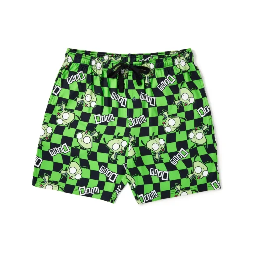 GIR Checkered Lounge Shorts - Invader Zim